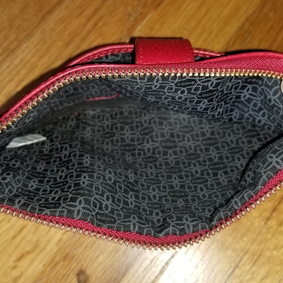 Lodis Red Leather Wristlet - Picture 2 of 5